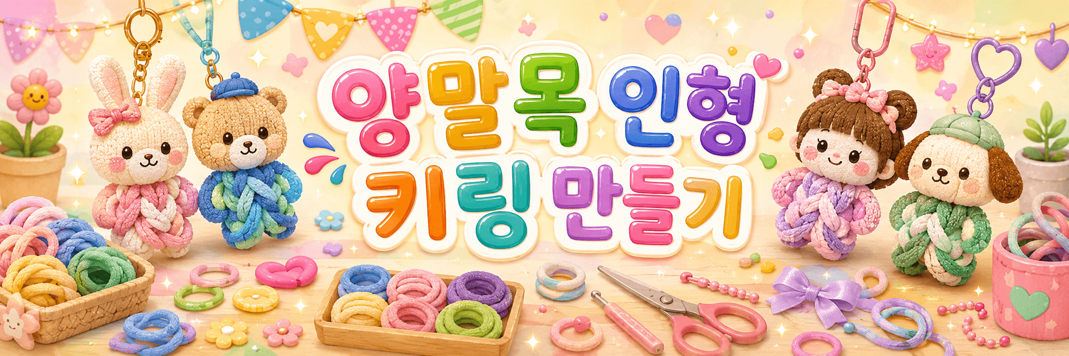 양말목 인형 키링 만들기